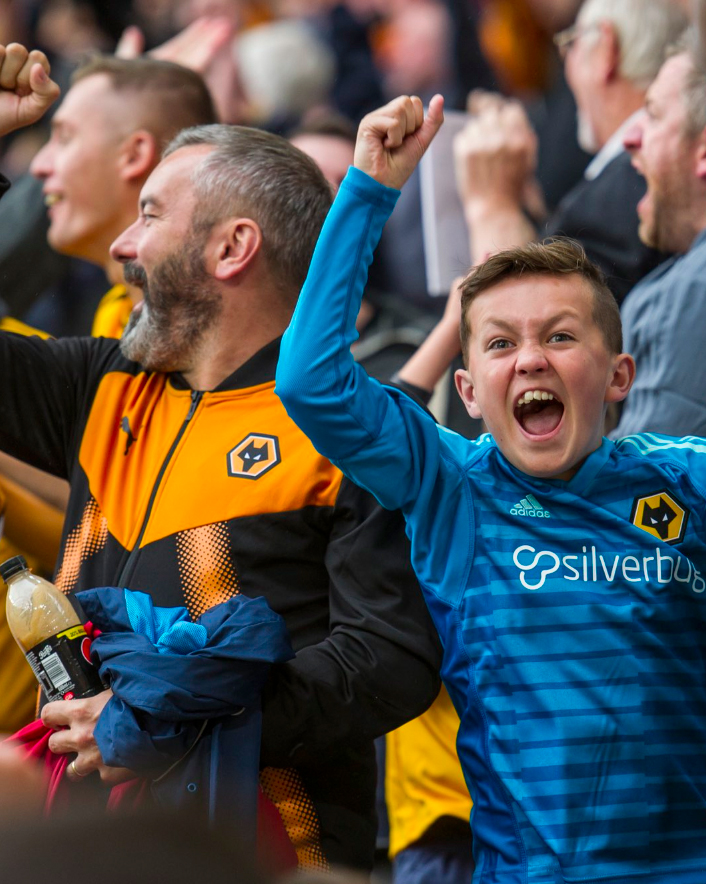 Wolves Match day featuring AirIT sponsorship shirt